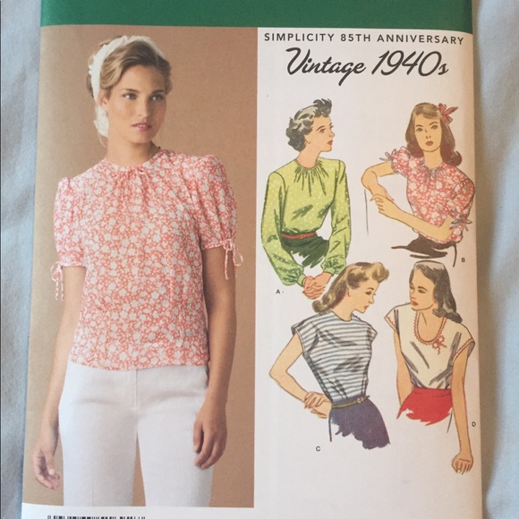 1940’s retro and vintage blouse patterns - Picture 4 of 6